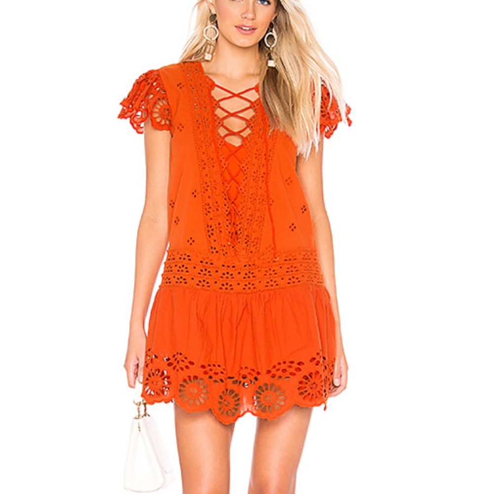 Free People Esperanza Eyelet Mini Dress